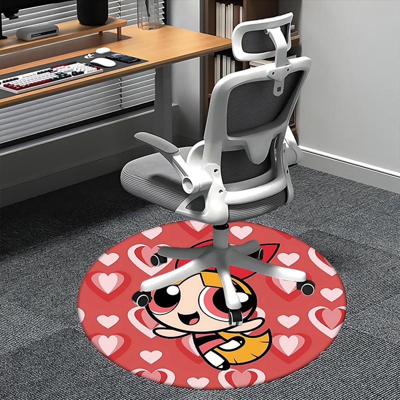 Powerpuff Girls,Blossom Chair mat Round Rug Office carpet,Non slip, Suitable for Living Rooms, Bedrooms Decor1205092a