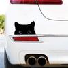 Автомобильная наклейка Мультяшный кот Черный кот с большими глазами Виниловая декоративная наклейка Стайлинг автомобиля Покрытие Водонепроницаемые автомобильные аксессуары