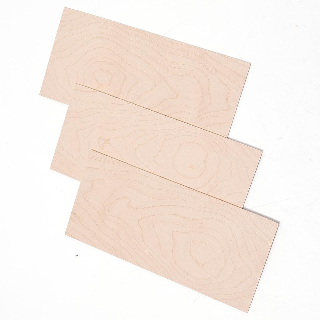 Muspor 3 Pcs Guitar Head Veneer Guitar Veneer Guitar Head Plate Neck Shims Maple Wooden Guitar Headplate DIY
