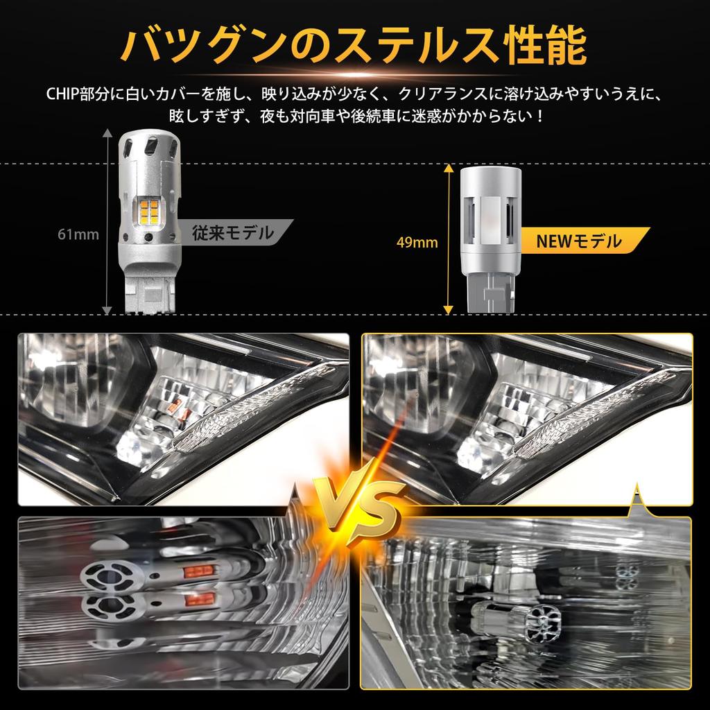 Светодиодные лампы указателей поворота GIMUYA T20 Stealth с одинарной инспекцией транспортного средства, низким уровнем шума охлаждения, 4 CPS1860, низкая замена для OEM, упаковка из 4 штук, встроенные