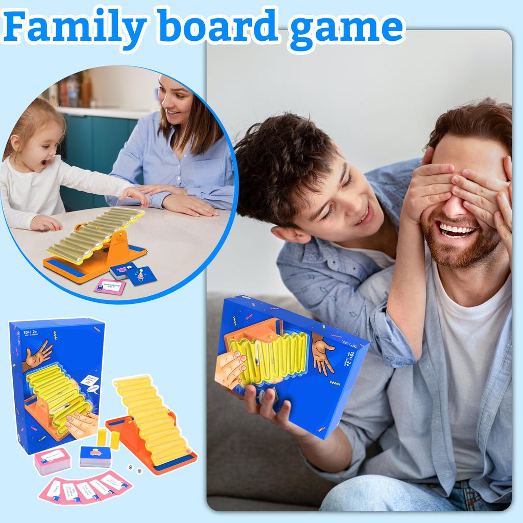 Family Queue Game - Fast-paced Family Board Game - Wild Q&A Party Game - 2-player Game, Suitable For Everyone