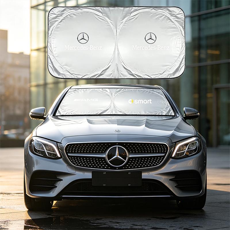 VFO1 Car Windshield Sunshade Ultraviolet-Proof Sunshading Board Accessories For Mercedes Benz AMG W210 W176 CLS CLE CLA GLA GLB GLS.