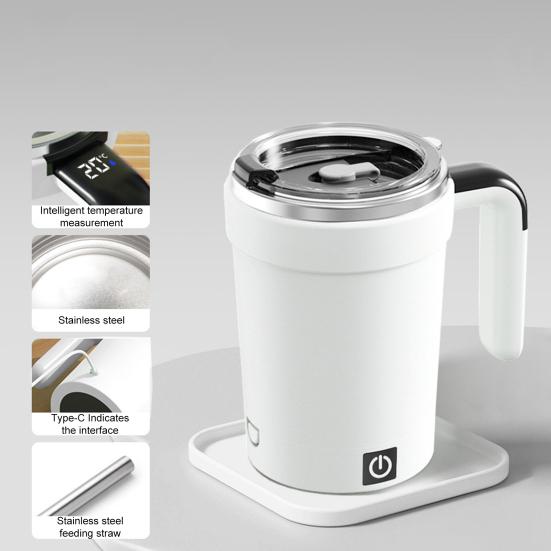 Автоматическая чашка для перемешивания 380 мл Электрический магнитный миксер кружка для кофе из нержавеющей стали
