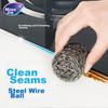 MIAOJIE Steel Wool Scrubber, 12-Pack, Dense Steel Wire Loops for Easy Application, Kitchen Stove Dish Washing And Cleaning, Durable