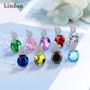 Lindon Fashion Copper Alloy Zircon Jewellery Drop Earrings For Women Wedding Party Gifts