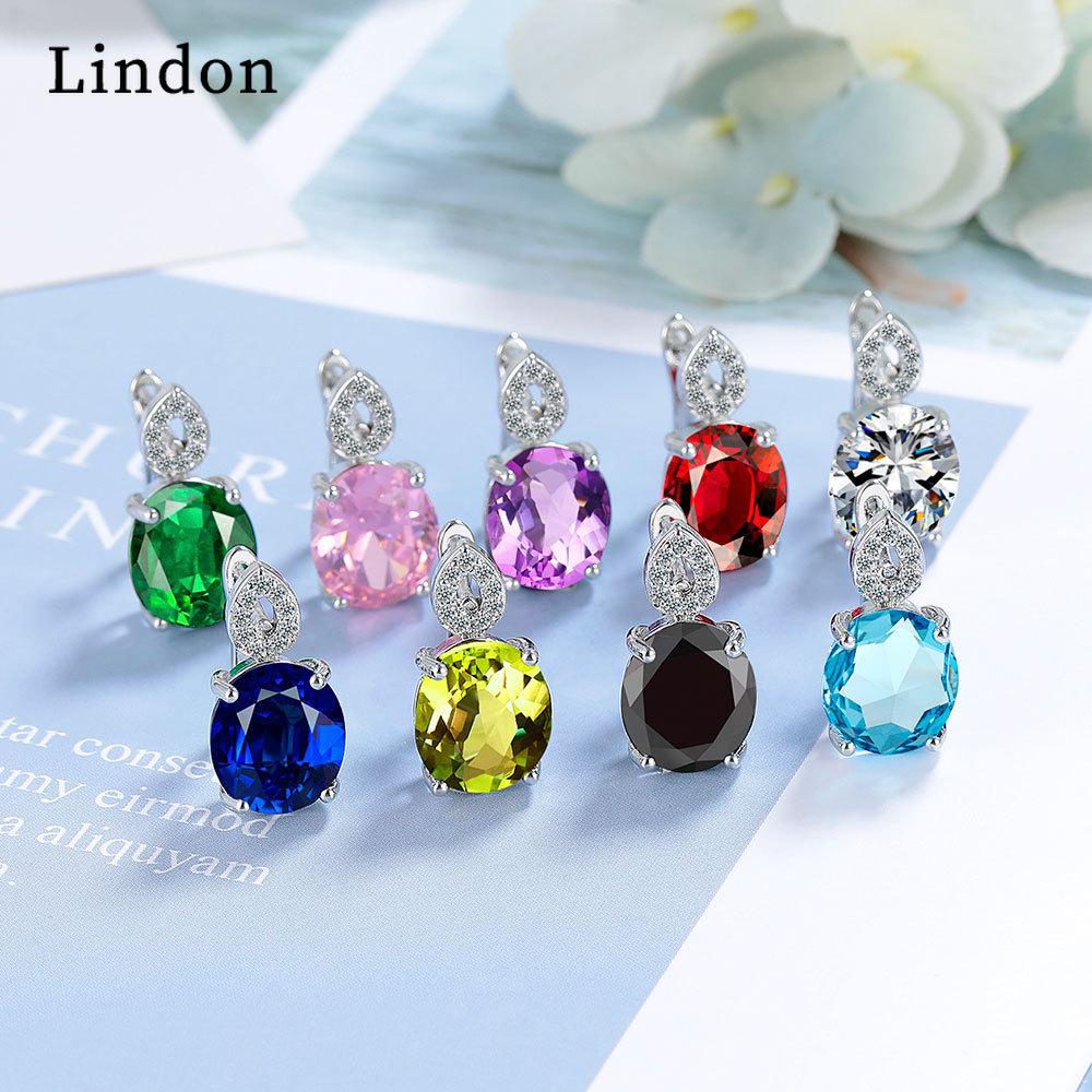 Lindon Fashion Copper Alloy Zircon Jewellery Drop Earrings For Women Wedding Party Gifts