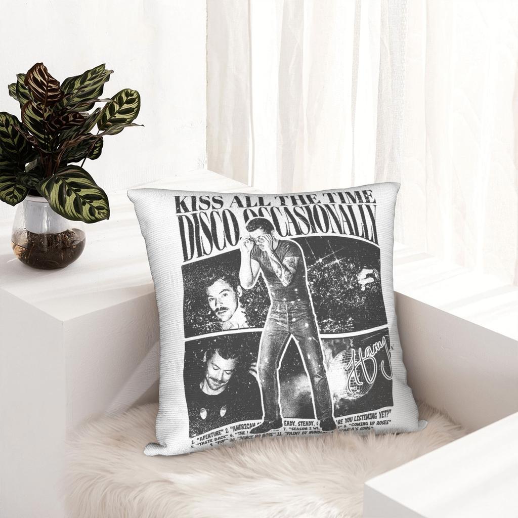 Harrys Styles Kiss All The Time Disco Occasionally Pillowcase Printing Cushion Cover Decor Pillow Case Cover Home Dropshipping