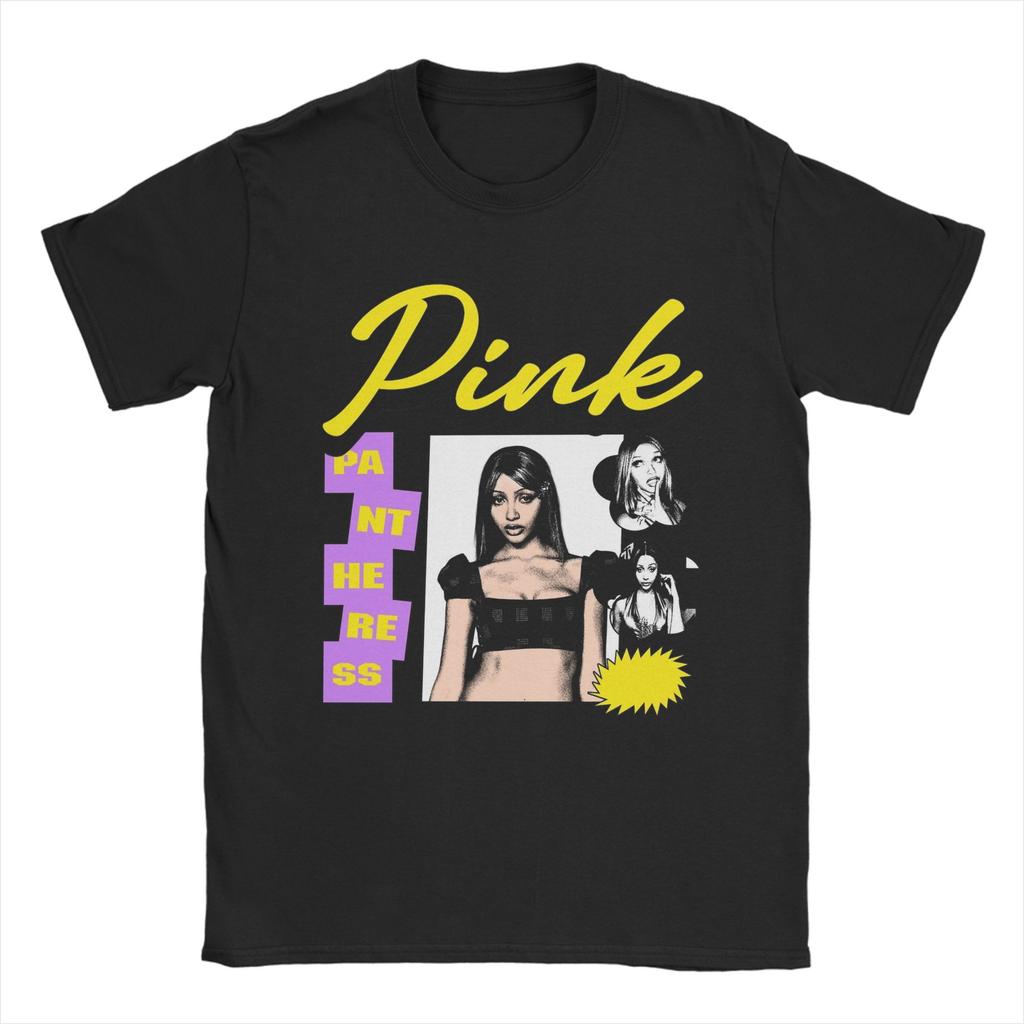 Повседневная розовая футболка Singer Pink Pantheress для унисекс с круглым вырезом, 100% хлопок, футболки с коротким рукавом, одежда с принтом