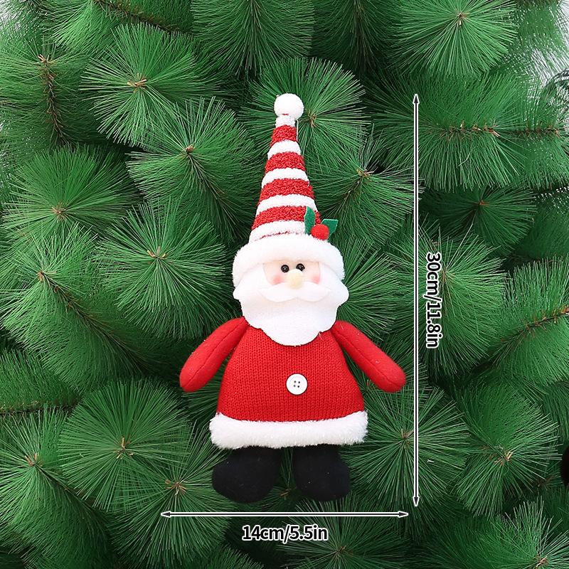 Navidad Christmas Decoration Plaid Christmas Pendant Christmas Tree Pendant Bead Leg Pendant Xmas Tree Decor Figurine Ornament