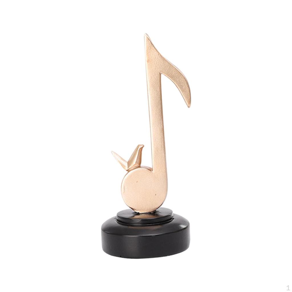 Melodic Note Figurine Musician Gift Resin Decorative Statue for Bedroom Livingroom Shelf