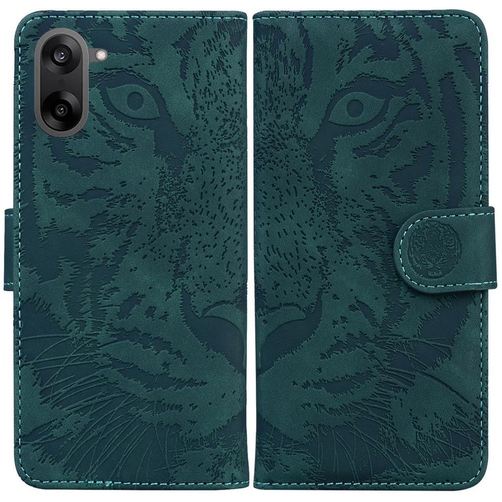 For OnePlus Nord CE5 5G Case Tiger Imprint Leather Wallet Phone Cover