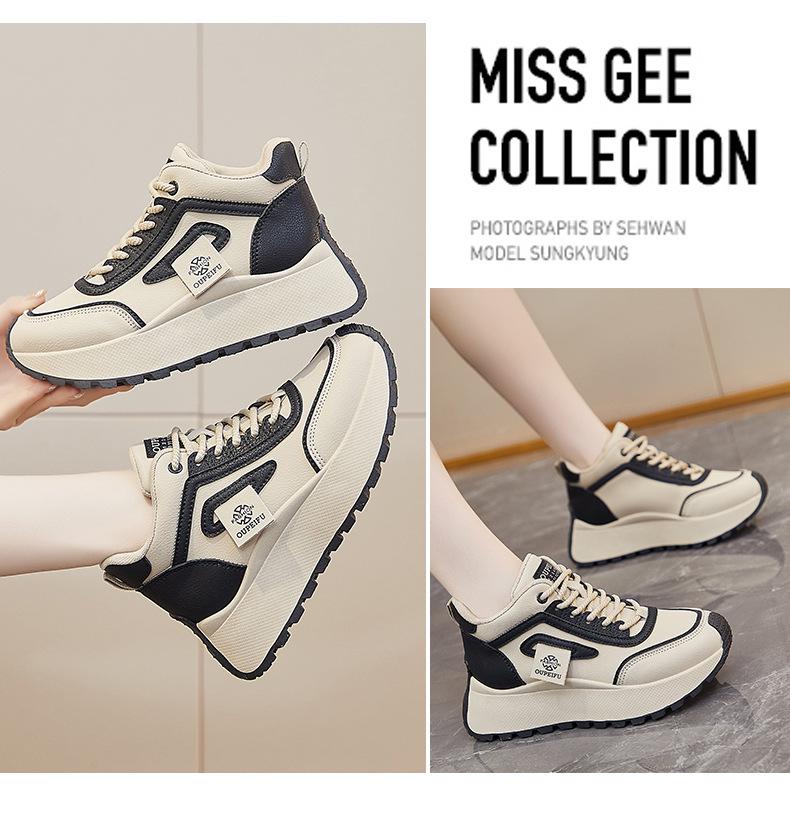 INS Корейские женские новые папины кроссовки - весна 2025 г. Кроссовки для бега и повседневной носки на толстой подошве с эффектом увеличения высоты (XFK833)