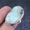 Caribbean Larimar Gemstone Handmade 925 Steling Silver Gift Ring Size 7.5 G1o58