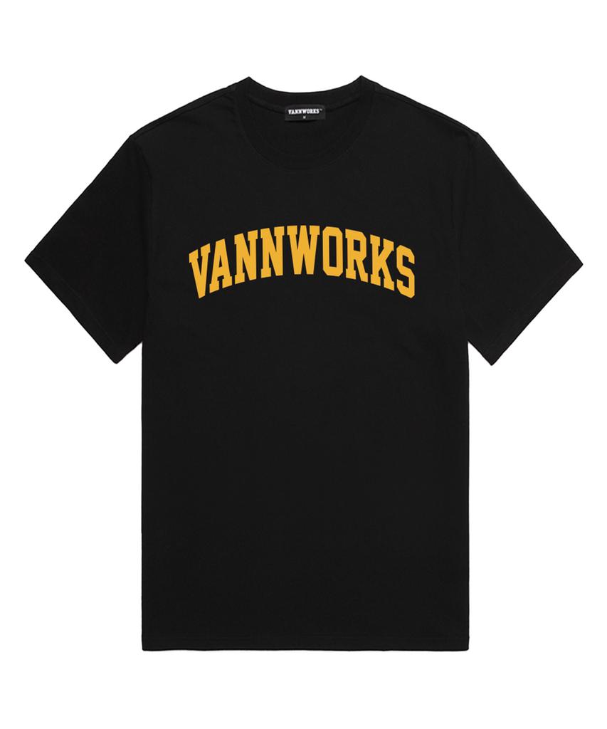 VANNWORKS Arch Logo Short Sleeve T-Shirt (Vs0020) Black_Yellow