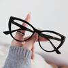 Fashion Retro Pochromic Glasses Vintage Cat Eye Frame Chameleon Eyewear Women Men Color Change Eyeglasses UV400 Sun Glasses