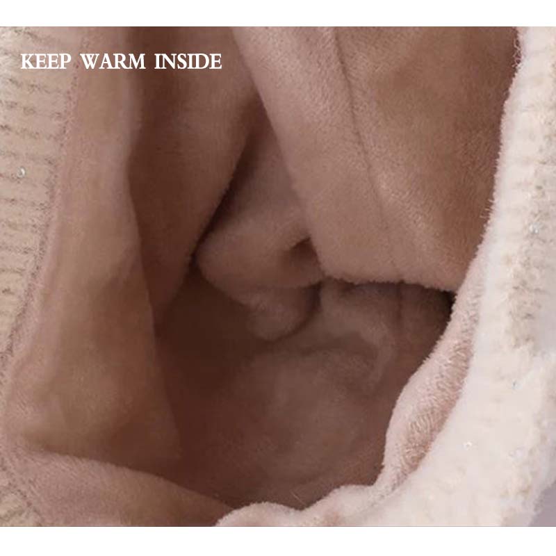 Шерстяная шапка женская зимняя, теплая и для отдыха, плюс бархатные толстые наушники. Милая и универсальная морозостойкая вязаная шапка для езды на велосипеде Lei Feng.