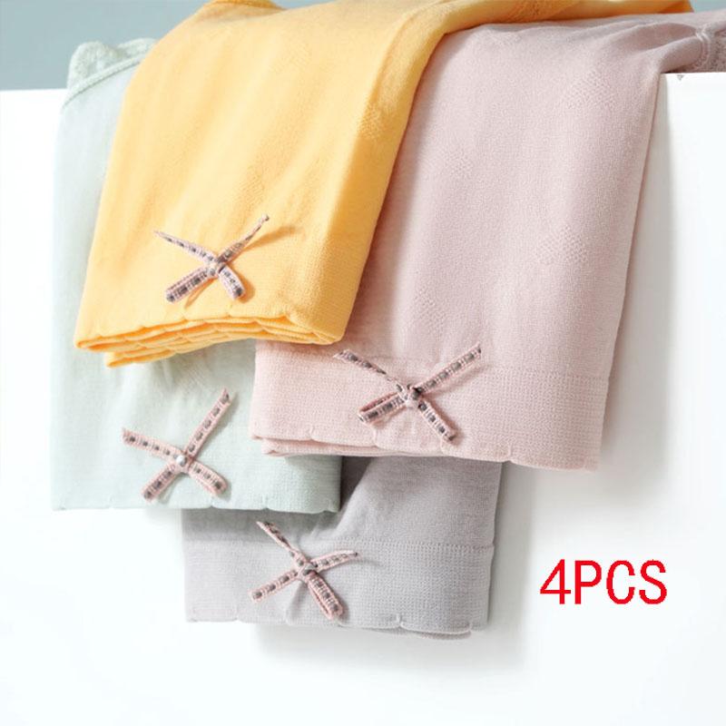 Дышащие трусы с подтяжкой бедер и бантом, шелковистые антибактериальные сексуальные женские трусы