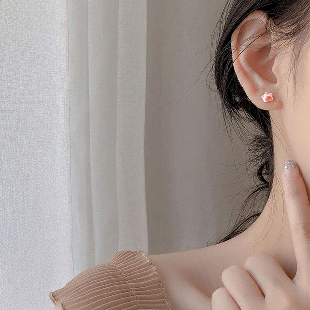 Cartoon Cat Claw Ceramic Small Cute Fashion  Accessories Drop Earrings Party Jewelry Stud Earrings