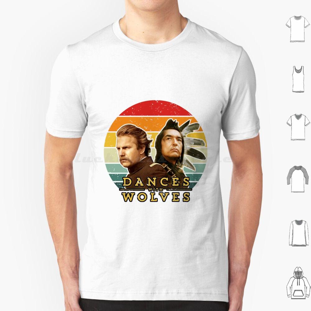Dances With Wolves T Shirt Big Size 100 Cotton Dances With Wolves Man Movie Animals Nature Dances Moon Music Retro Western