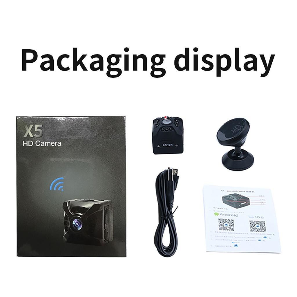 Камера Sagit с ночью, X5 1080P HD Wi-Fi камера Компактная ночная камера для наблюдения за безопасностью, мини-камера HD для безопасности