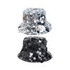 Casual Unisex Bucket Hat Versatiles Fisherman Hat Modern Bucket Sequins Hat for Music Event And Casual Wear