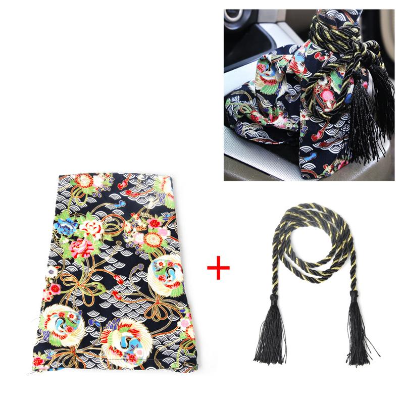 Ручка рычага переключения передач в японском стиле самурая, пылезащитный чехол, холст, коробка передач, декор, детали, индивидуальные аксессуары