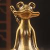 Zen Frog Incense Burner Ornament Retro Copper Animal Sculpture Meditation Statue Incense Holder Desk Decoration