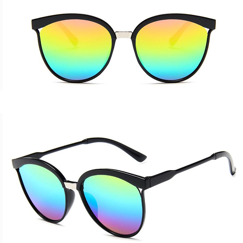 Солнцезащитные очки UV400 кошачий глаз в пластиковой оправе унисекс цвет линз в ассортименте