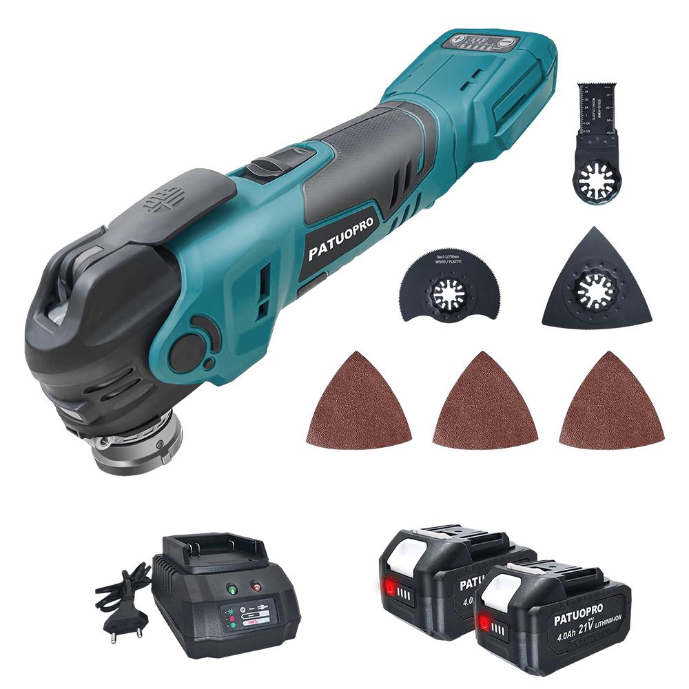 PATUOPRO Electric Saw Trimmer Cordless Oscillating Multi Function Tool Woodworking Cutting Power Tools For Makita 18V Battery
