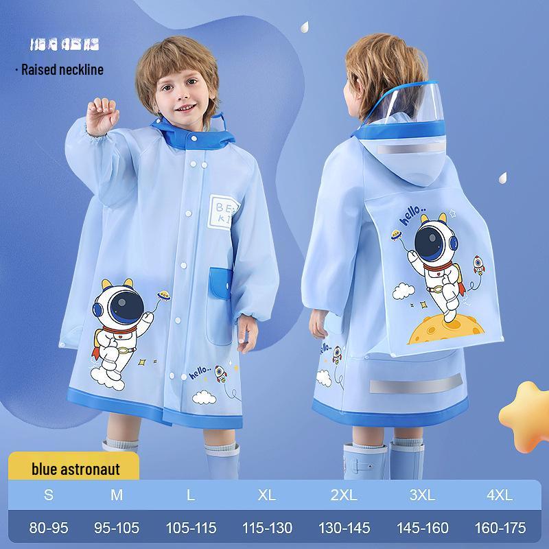 Детский плащ-пончо Bemei из ЭВА - Новый стиль для девочек, с местом для школьного рюкзака, цельный для детского сада и школы