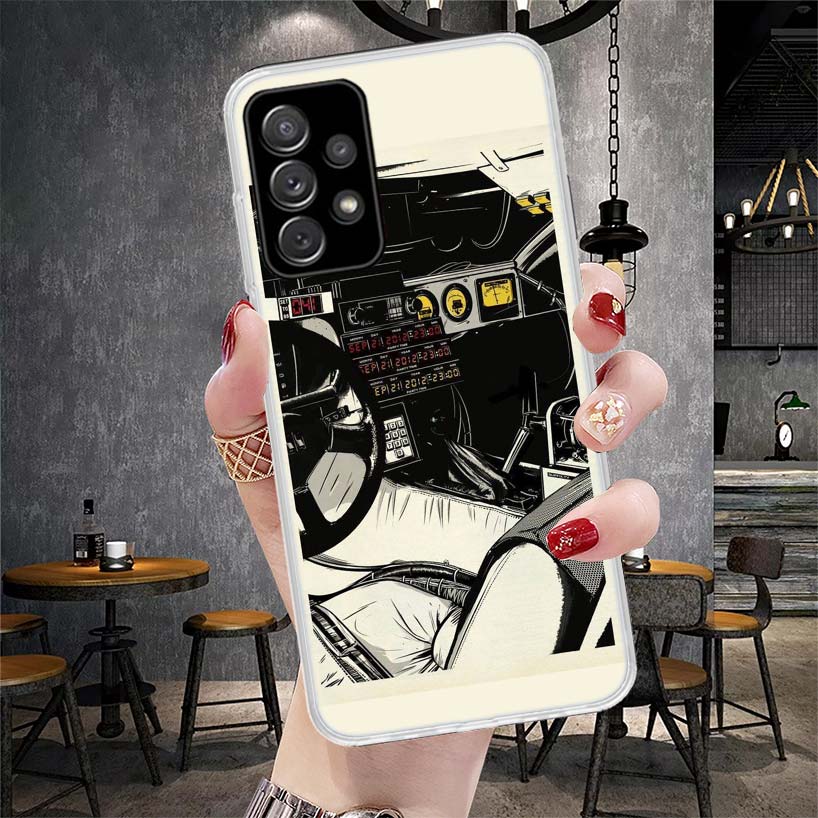 Back To The Future Time Machine Soft Phone Case For Samsung Galaxy A13 A14 A15 A16 A17 A53 A54 A55 A56 A57 A33 A34 A35 A36 A37 A