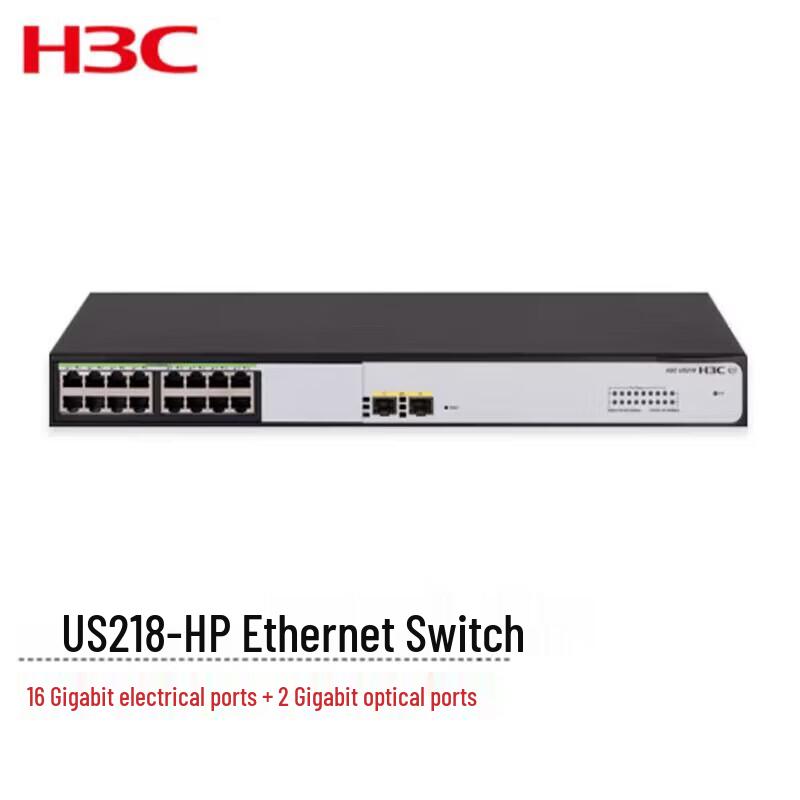 Управляемый гигабитный PoE+ Ethernet-коммутатор H3C US218-HP