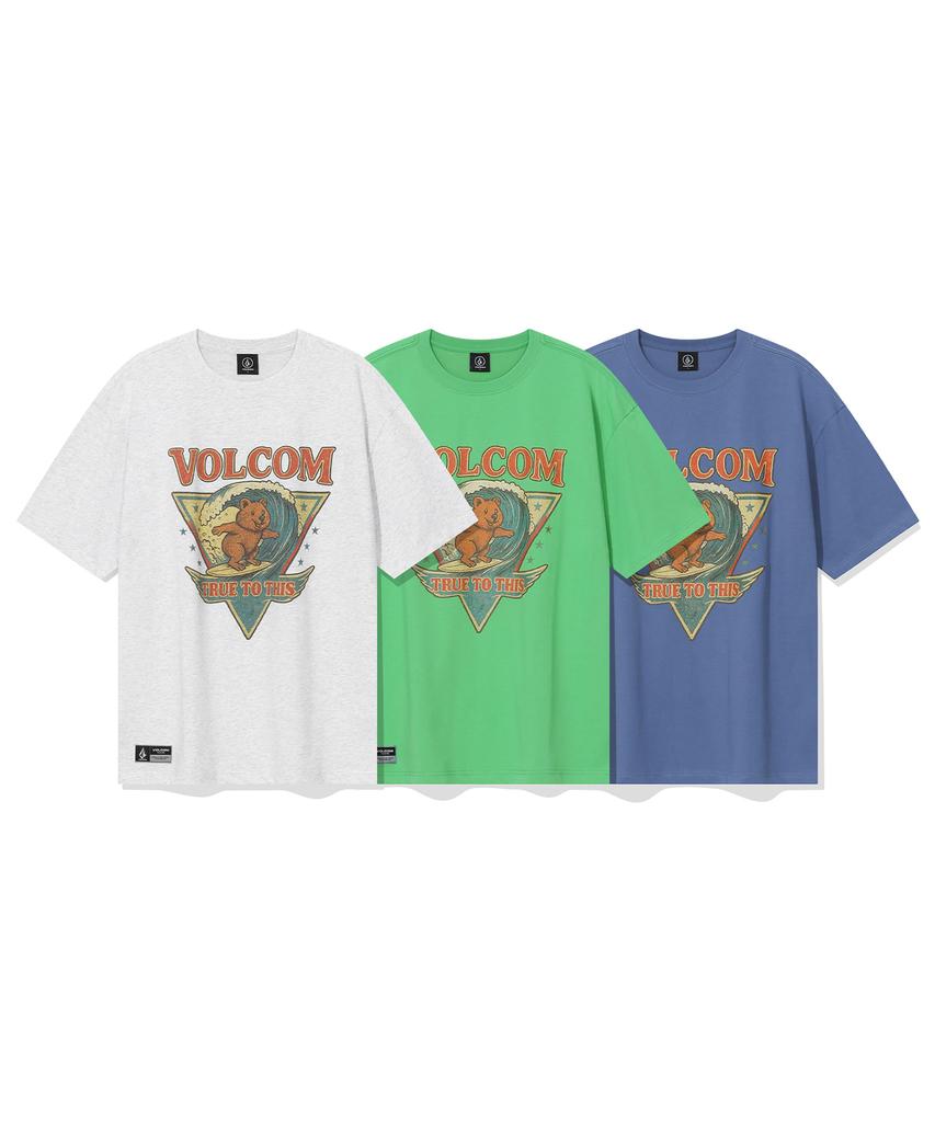 VOLCOM Happy Surfer Oversized Short Sleeve T-Shirt (Vintage Blue)