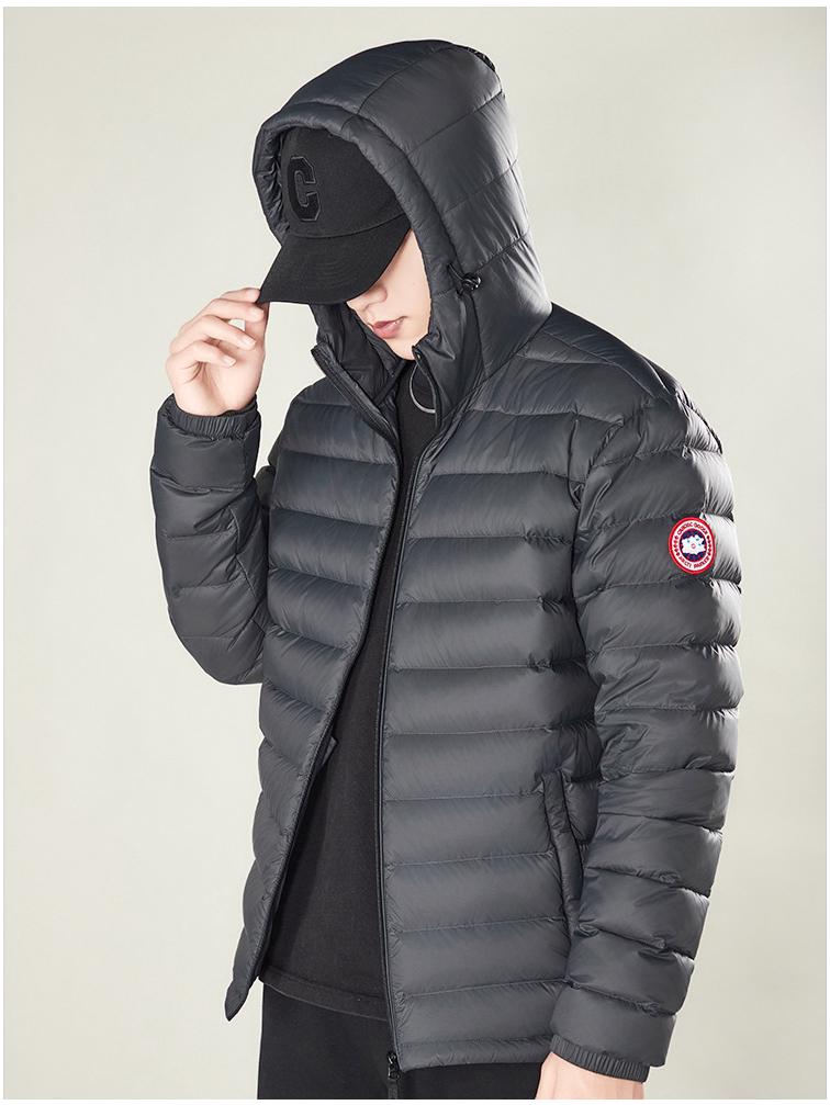 Мужская легкая пуховая куртка с капюшоном Canada Goose - Коллекция Осень/Зима 2025, Повседневная, Спортивная, Универсальная Мода.