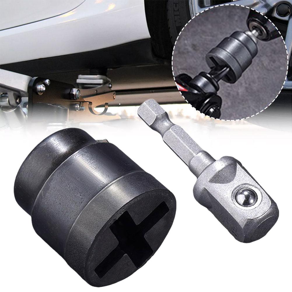 Адаптер для автомобильного домкрата Адаптеры для гнезда домкрата для ручной дрели Устойчивый к ржавчине Инструмент-конвертер Сменная насадка Аксессуары для авторемонта