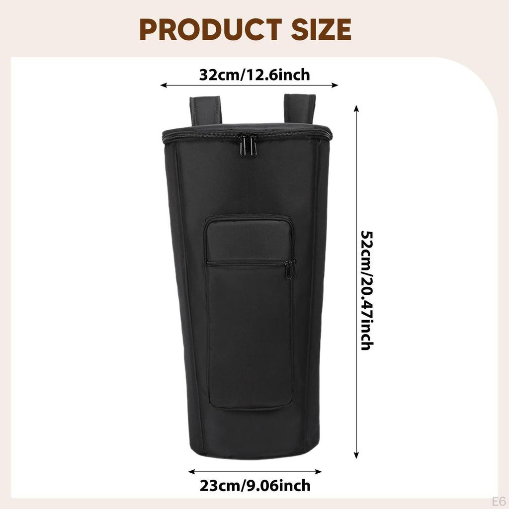 Сумка Чехол для африканского барабана Аксессуар для музыкального инструмента Пылезащитный Удобный Молния с карманом