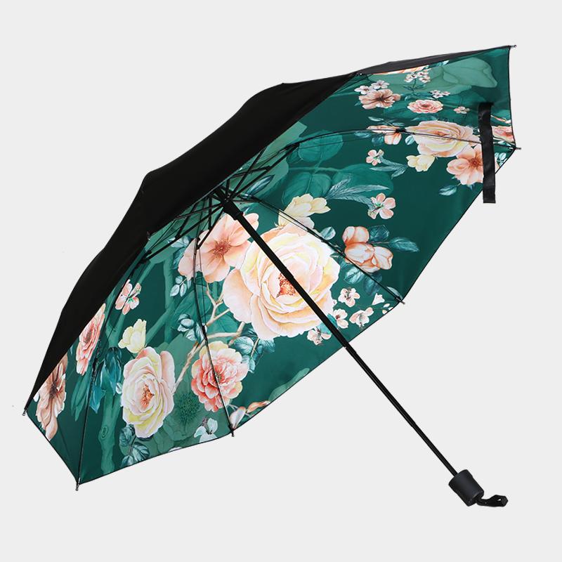 Зонт от солнца Защита от солнца УФ-защита Зонт Женский мужской Зонт от солнца двойного назначения Черный клей Портативный прочный складной зонт