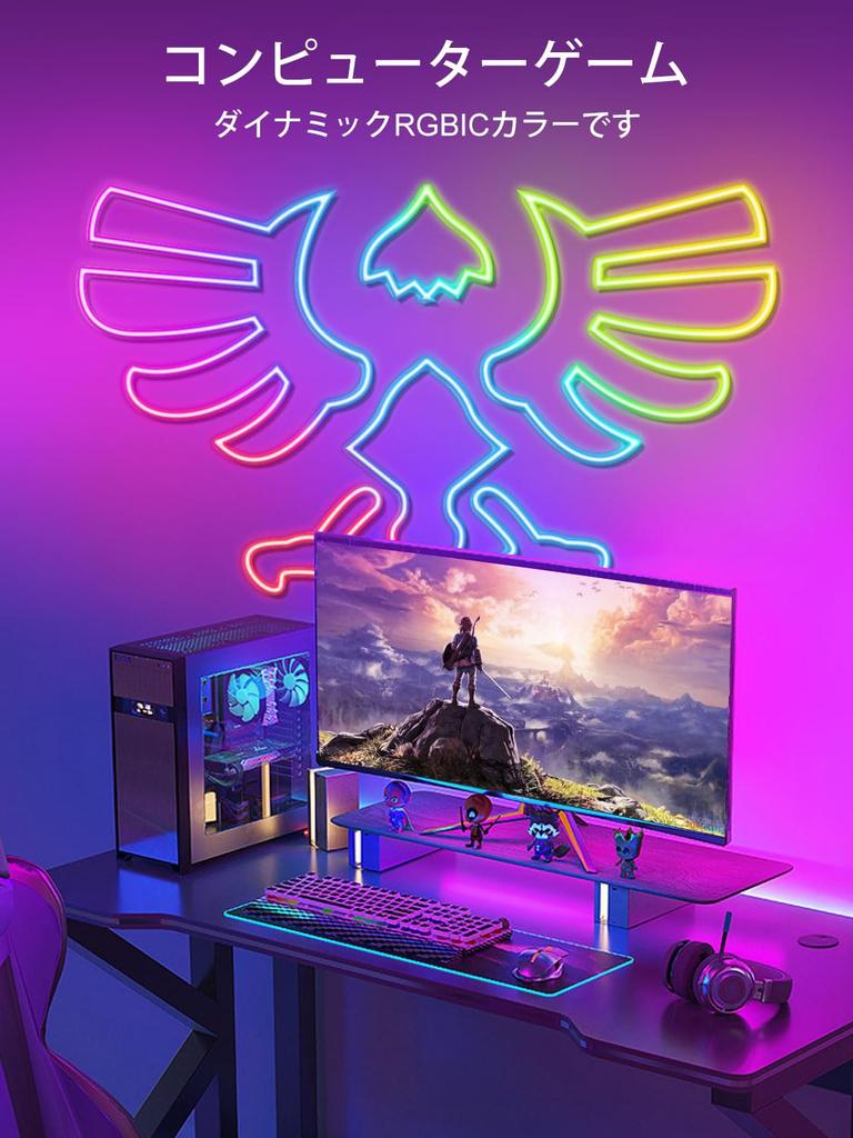 Светодиодная лента Pozold водонепроницаемая Alexa RGB с регулируемой яркостью, цветной светодиодный неоновый свет, непрямое освещение, гибкая, сделай сам, режется, приложение, дистанционное управление, синхронизация музыки, светодиод