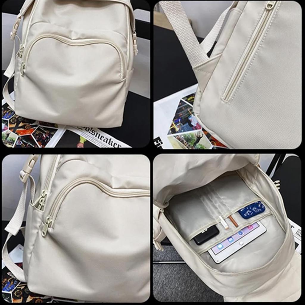 Rucksack for Women and A4 For Commuting To Simple Backpack [DIVA Rose] Men, Storage, Waterproof, Adults, Stylish, Plain, Backpack, School, (Black)