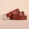 First Layer Cowhide Belt Men's Retro Casual Pin Buckle Leather Belt Men's Cowhide Vegetable Tanned Belt
