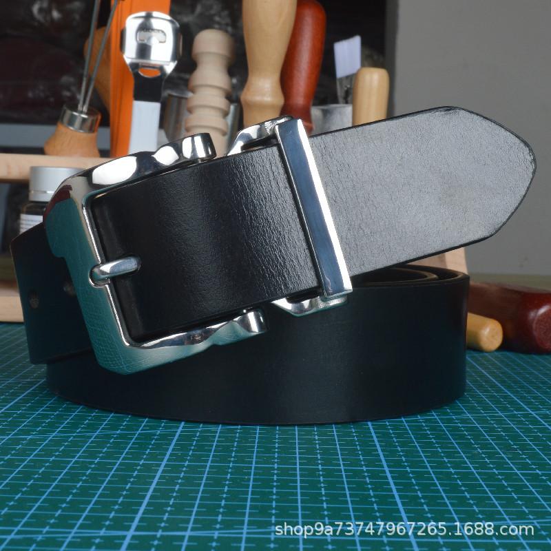 Мужской ремень из коровьей кожи с пряжкой из нержавеющей стали, ширина ремня 3,8 см