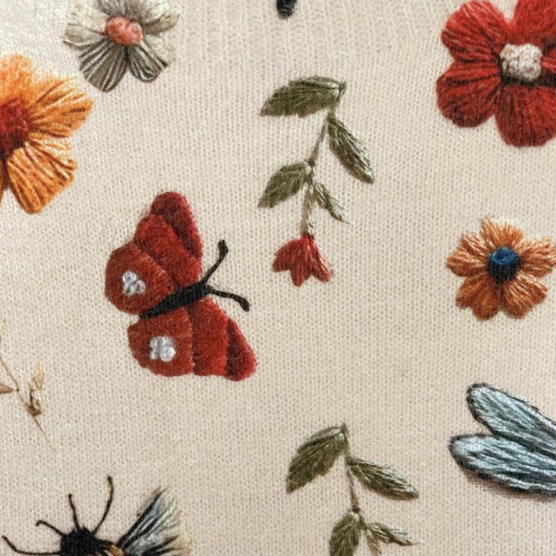 Women Stylish Vintage 3D Flower Print Chic All Match Knitted Sweater Autumn Winter Casual O Neck Long Sleeve Loose Pullover Tops