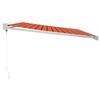 VidaXL Retractable Awning Orange and Brown 4x3 M Fabric and Aluminium 3154543