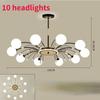 Nordic LED Chandeliers Indoor Glass Living Room Dining Bedroom Lighting Modern Hanging Ceiling Copper Lamp