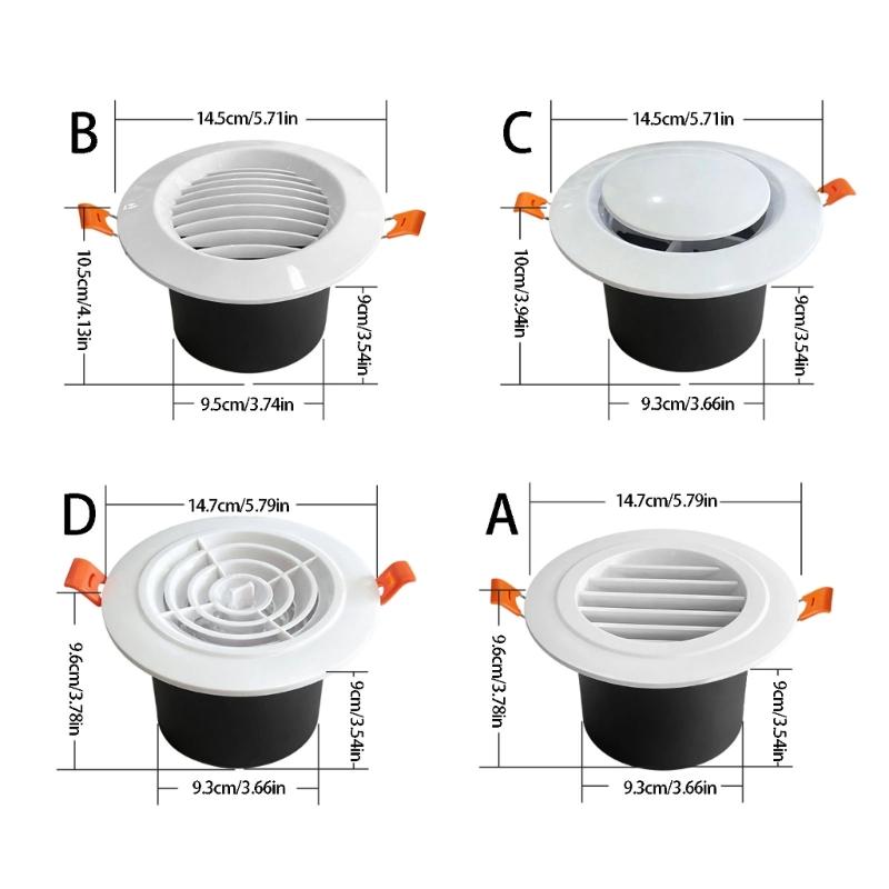 Circular Air Outlet Cover For Exhaust System 100mm Size acrylonitrile Adjustable And Flexible
