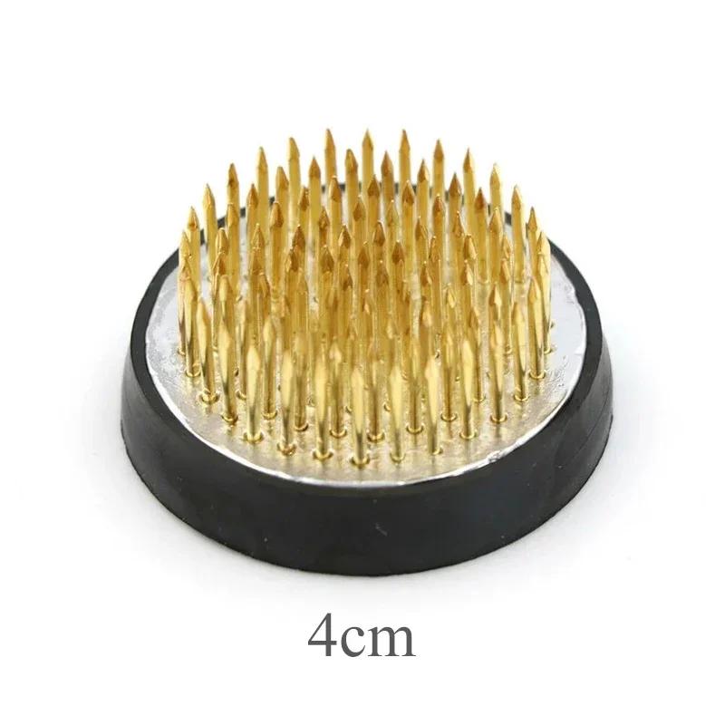 Подставка для икебаны, круглая металлическая булавка, вставная основа для цветка, икебана, кэндзан, цветок, лягушка, искусство, фиксированные инструменты для аранжировки, основа для цветка, игла