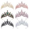 Metal Baroque Crown Shiny Rhinestone Crown Trendy Princess Tiara  Dress Accessories