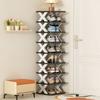 Folding Shoe Rack Storage Organizer Strong Load-bearing Simple Installation Collapsible Multi-Layer Shoes Shelf