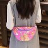 Cute And Stylish Cartoon Print Chest Bag For Kids In Blue Purple Yellow And Pink Colors