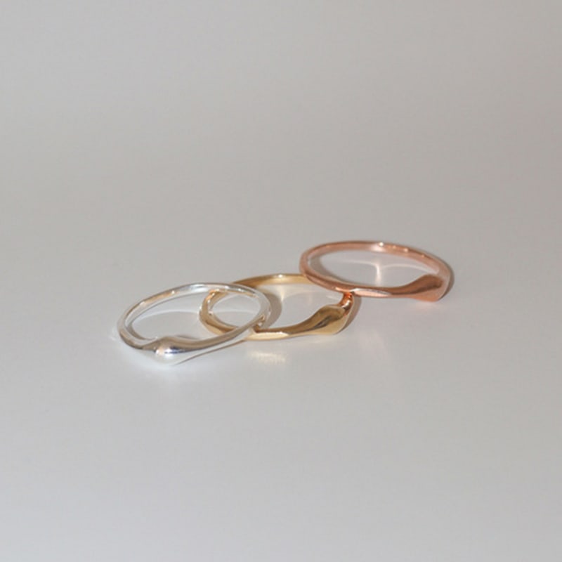Modernlike 14k Gold-filled Silver Point Drop Ring